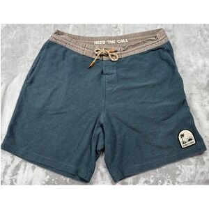 Howler Brothers Mens Heed The Call Blue Terry Cloth Lounge Shorts Size 34 Resort
